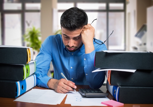 Man struggling with home mortgage