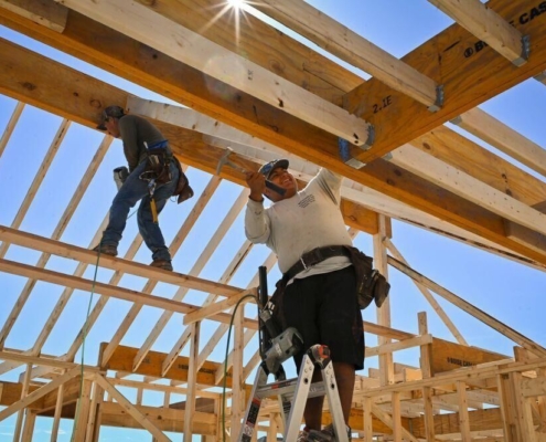 Homebuilders working on homes in bell county